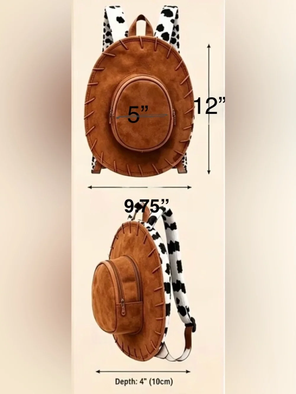 Western Backpack Cowboy Hat Backpack - Cowgirl Backpack